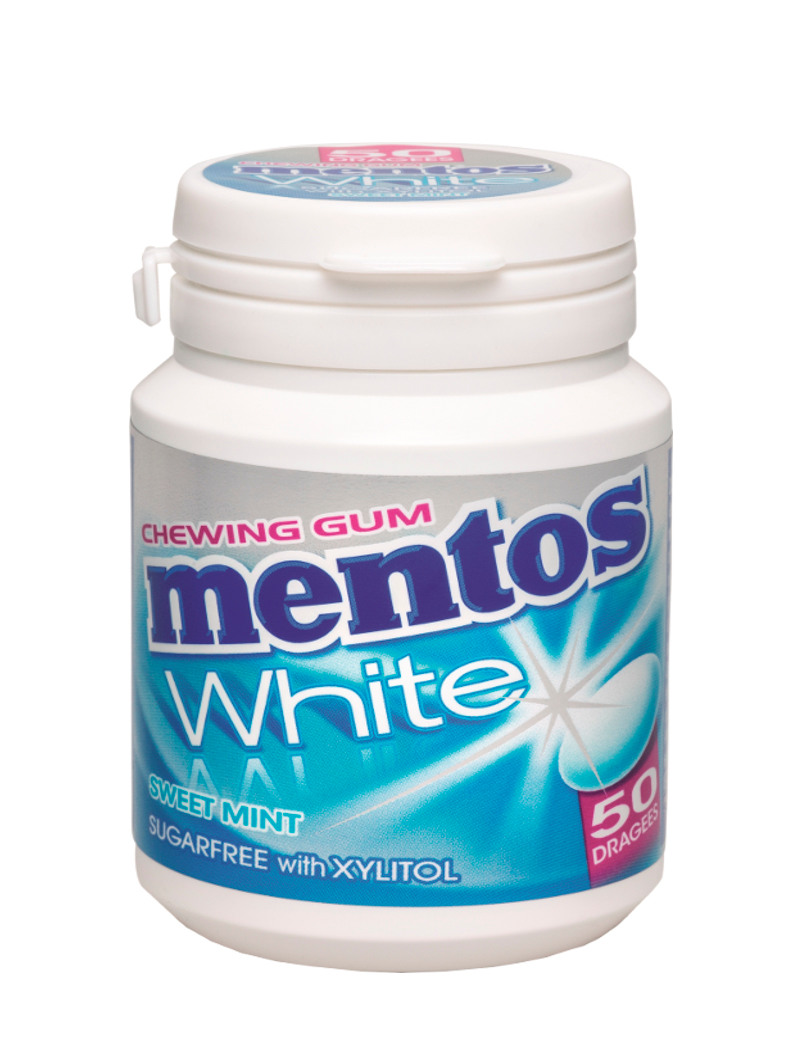 MENTOS Gum White Sweet Mint 3615 75g