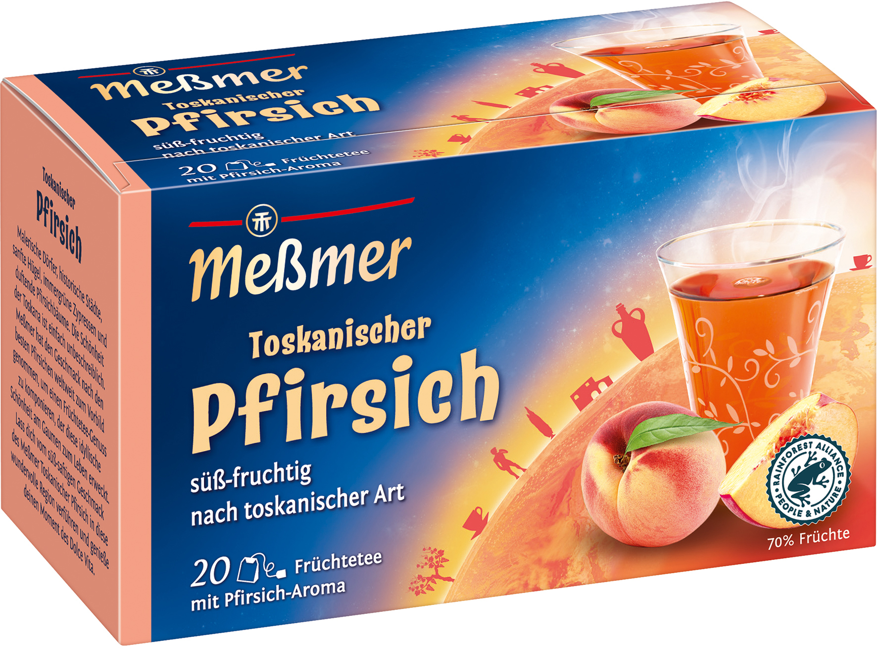 MESSMER Toskanischer Pfirsich 105689 Beutel 2.5g, 20 Stk.