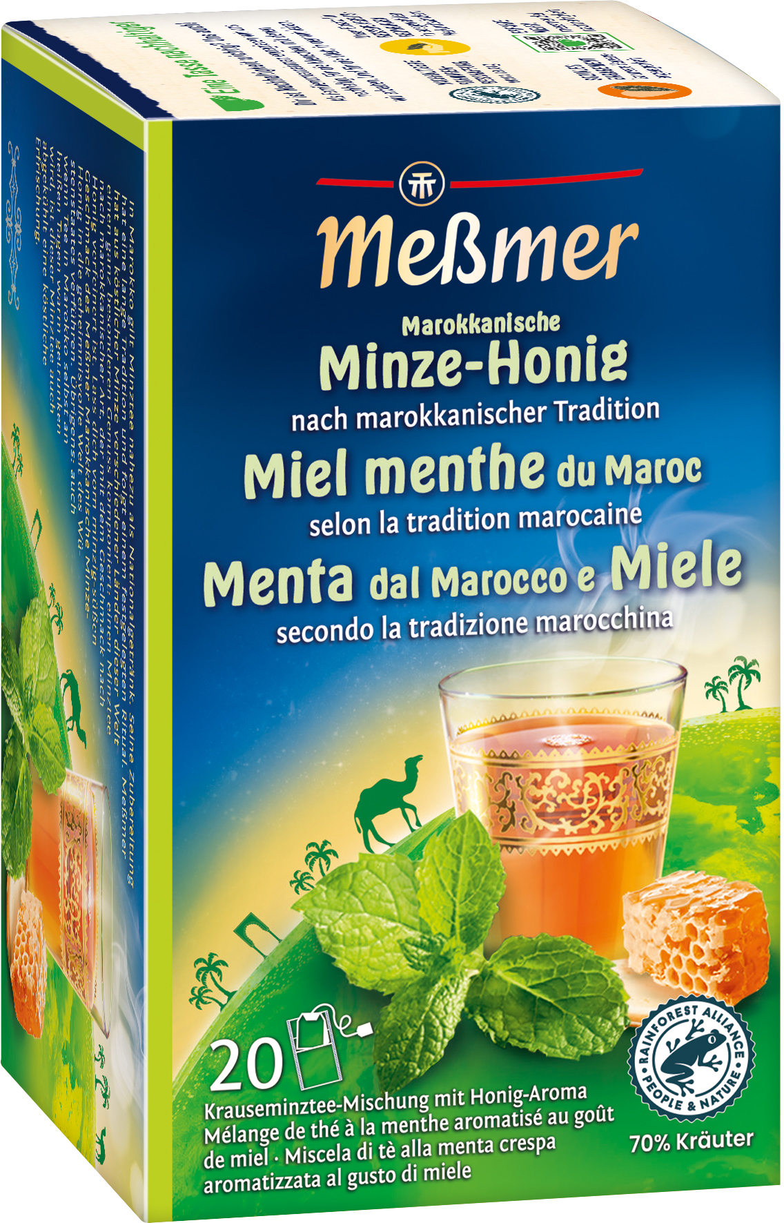 MESSMER Marokkanische Minze-Honig 105818 Beutel 2g, 20 Stk.