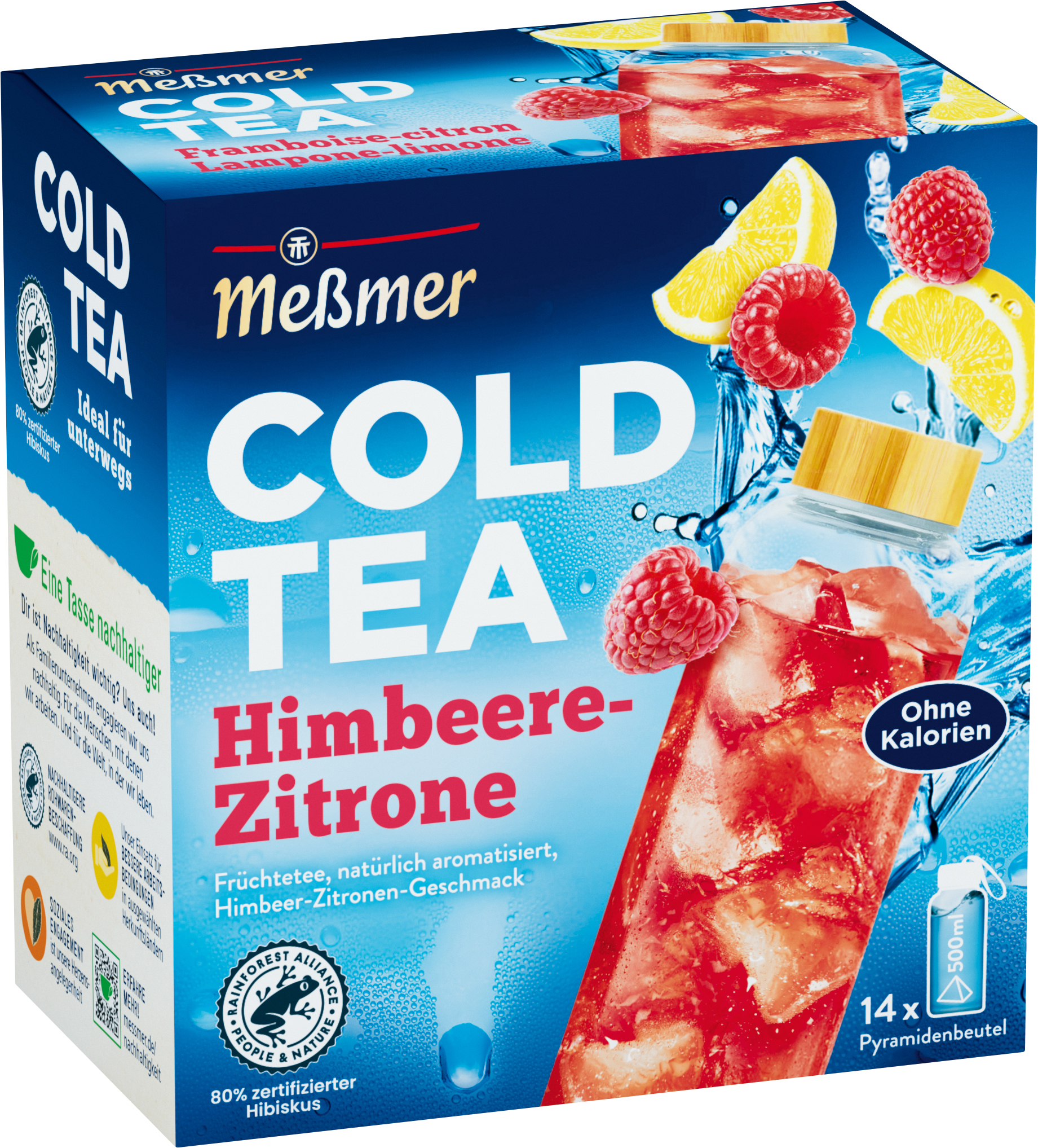 photo MESSMER Cold Tea Framboise-citron 10631500 Sachets 2.75g, 14 pcs.