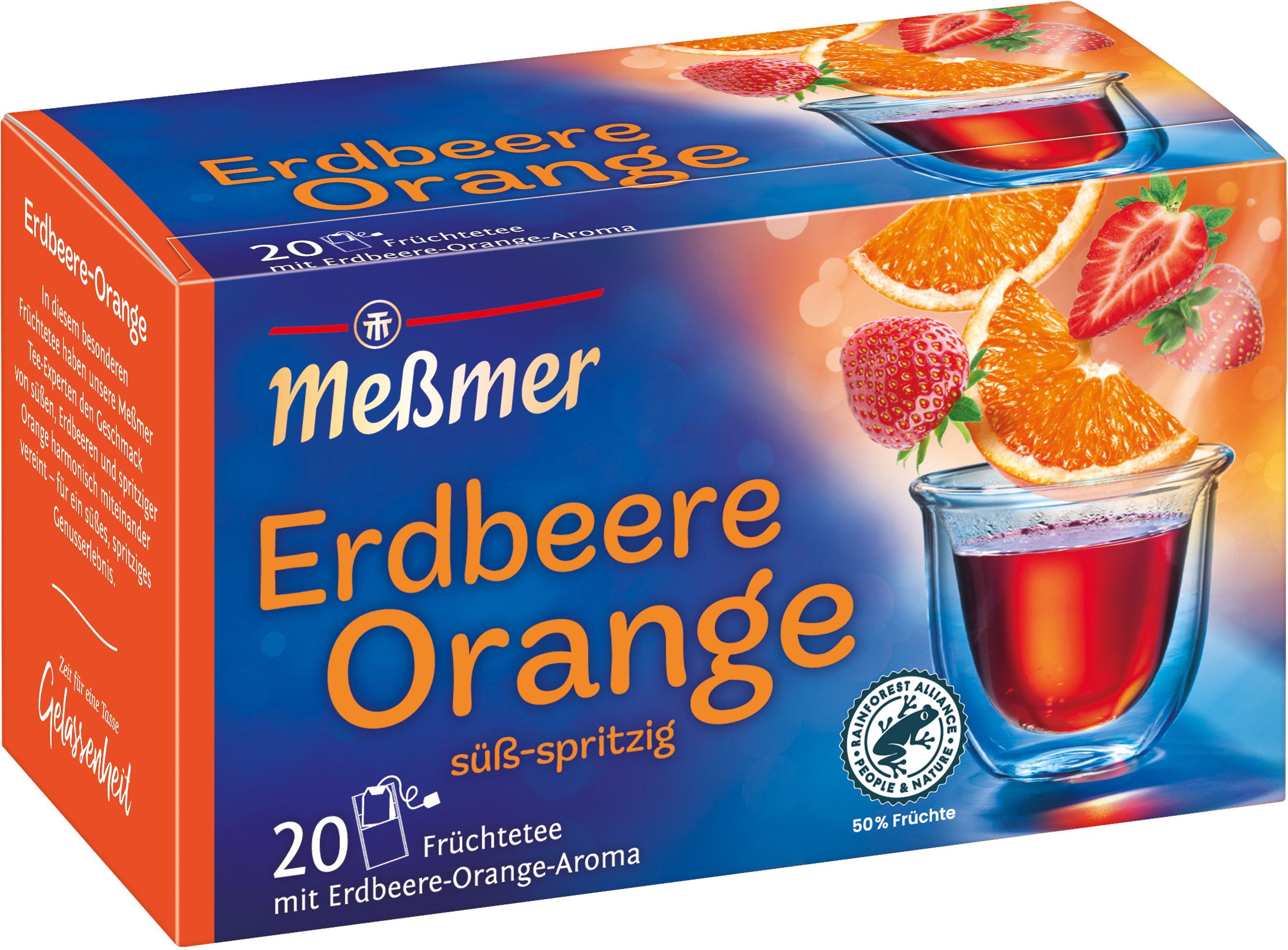 MESSMER Erdbeere-Orange 107803 Beutel 2.25g, 20 Stk.