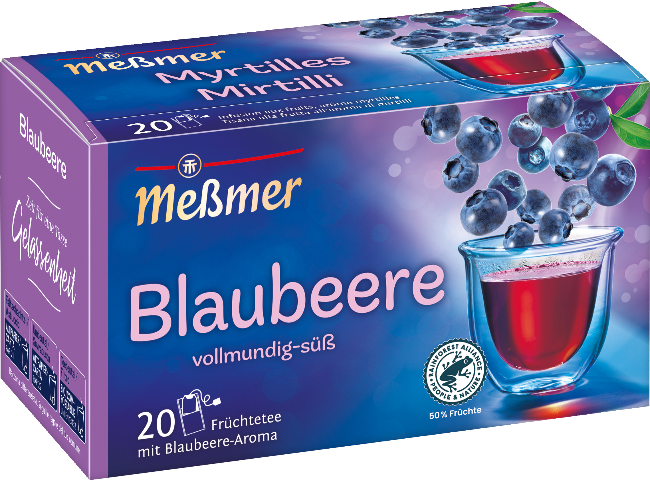 MESSMER Blaubeere 108426 Beutel 2.25g, 20 Stk.