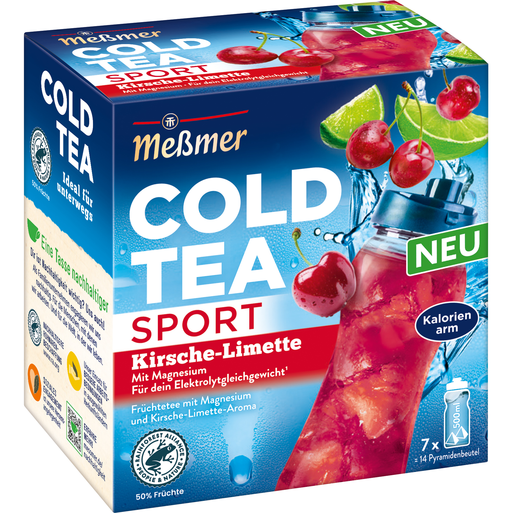 photo MESSMER Cold Tea Sport cerise-limettes 10870700 Sachets 2.75g, 14 pcs.