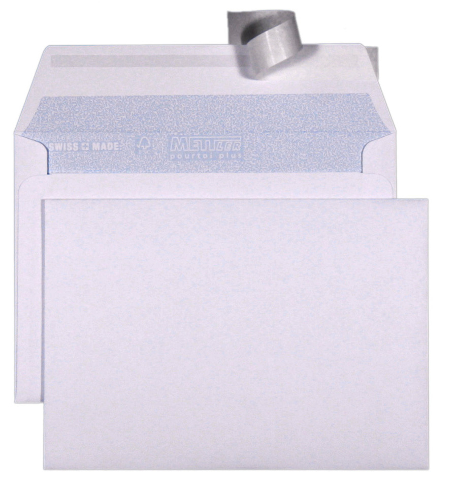METTLER Enveloppe sans fenêtre C6 6066-80-S100 80g, blanc 100 pcs.