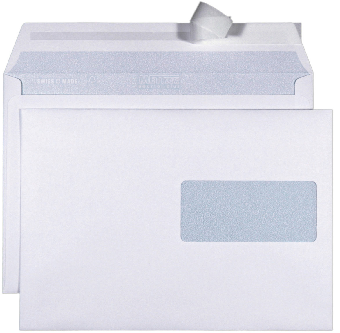 photo METTLER Enveloppe fenêtre droit C5 8064-100x45 Fe 100g, blanc 500 pcs.