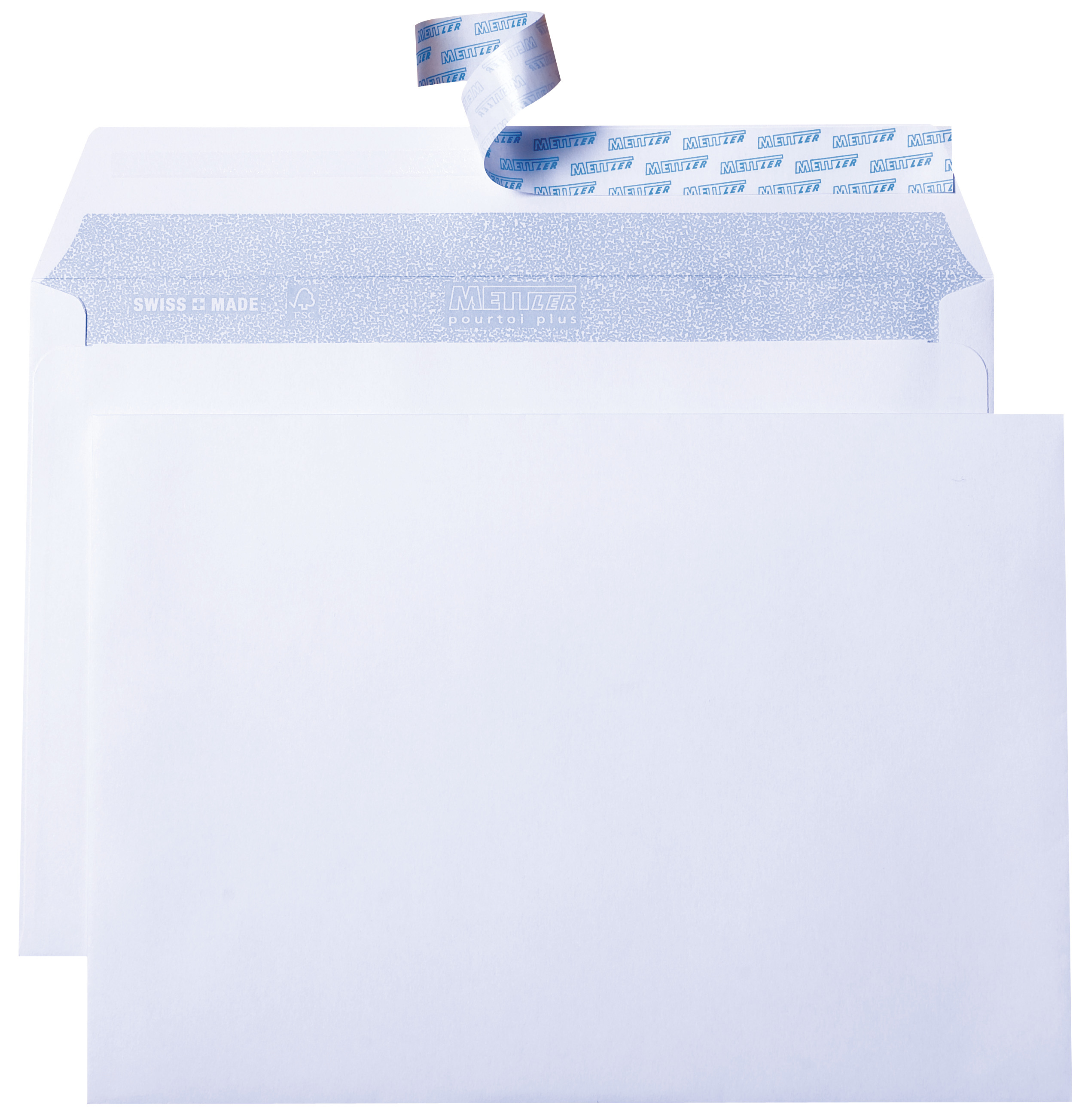 METTLER Enveloppe sans fênetre C5 8066 100g,ultra blanc,colle 500 pc.