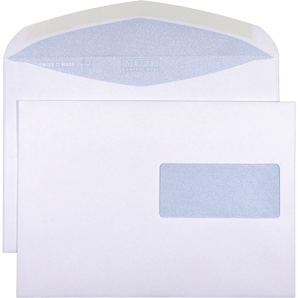 photo METTLER Enveloppe fenêtre droite C5 8074 100g, ultra blanc 500 pcs.