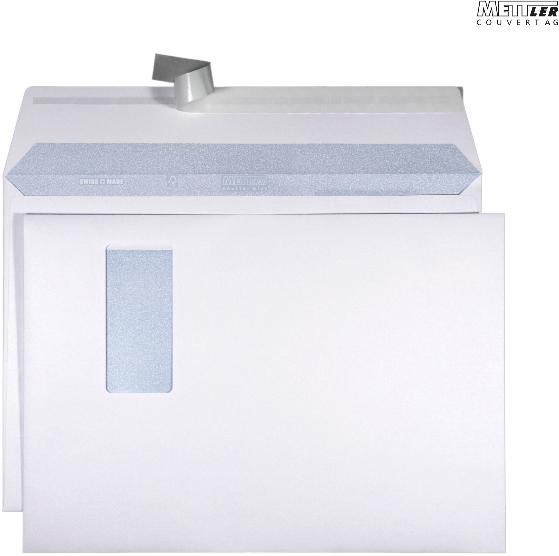 photo METTLER Enveloppe fenêtre droite C4 9064-LASER 120g, ultra blanc 250 pcs.