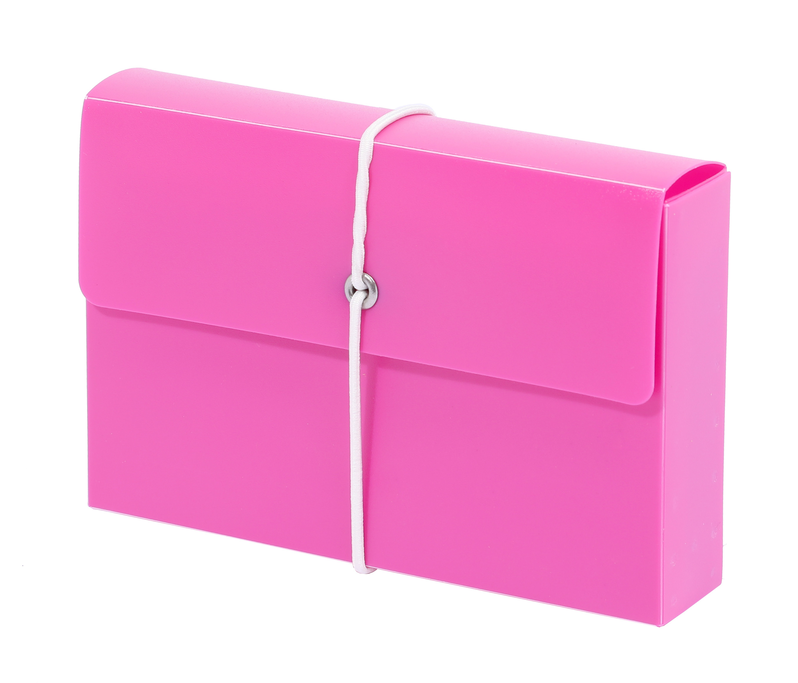 METZGER&MENDLE Karteikartenbox mit Gummi A7 66030360 pink 7.5x12.5cm