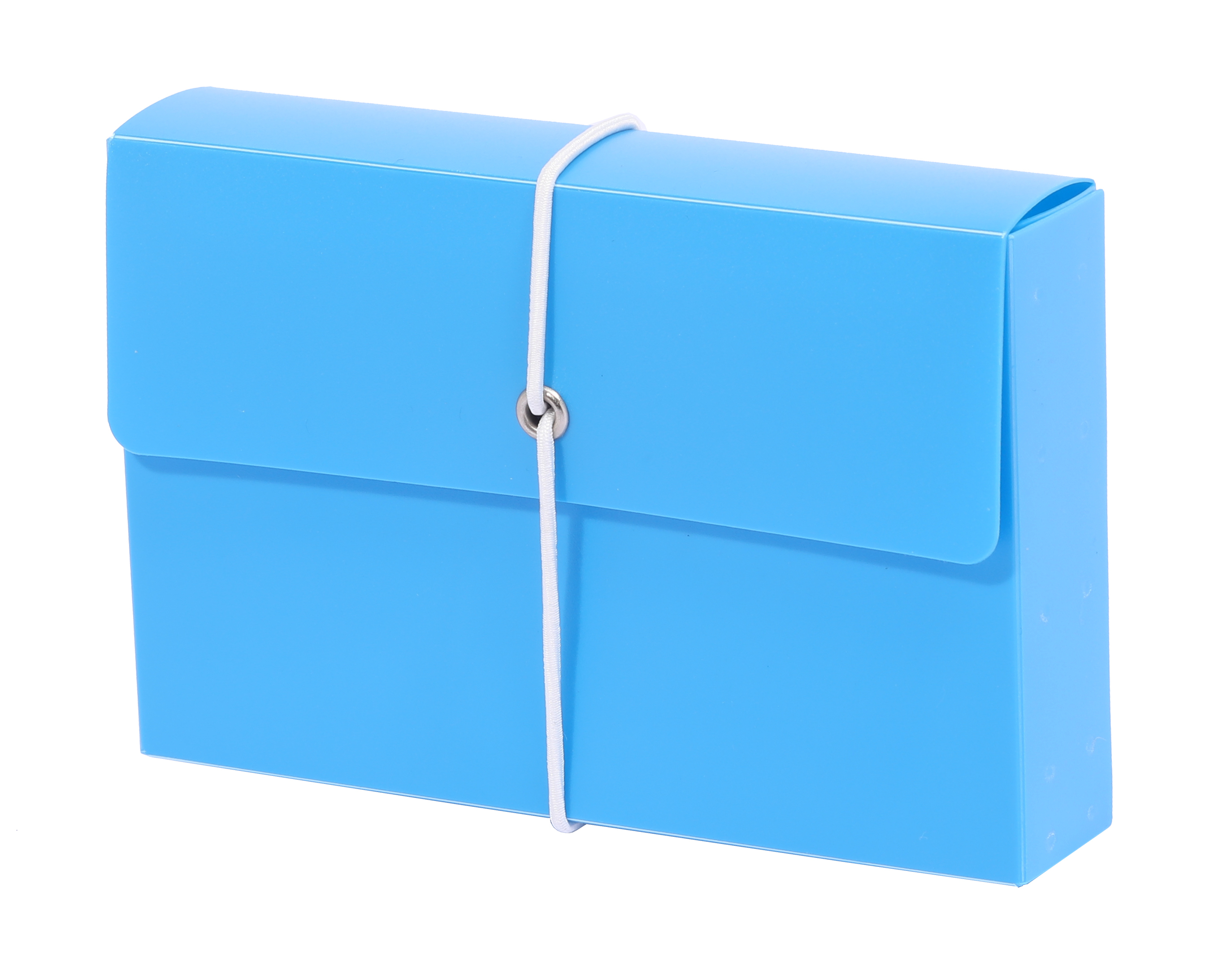 METZGER&MENDLE Karteikartenbox mit Gummi A7 66030361 blau 7.5x12.5cm