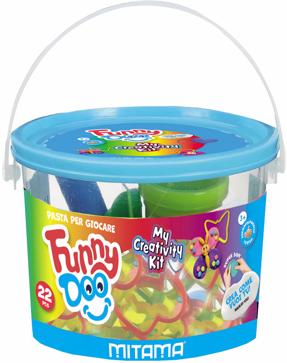 MITAMA Modellierset Funny Doo 450g 3910044 My Creativity Mix, 22-teilig