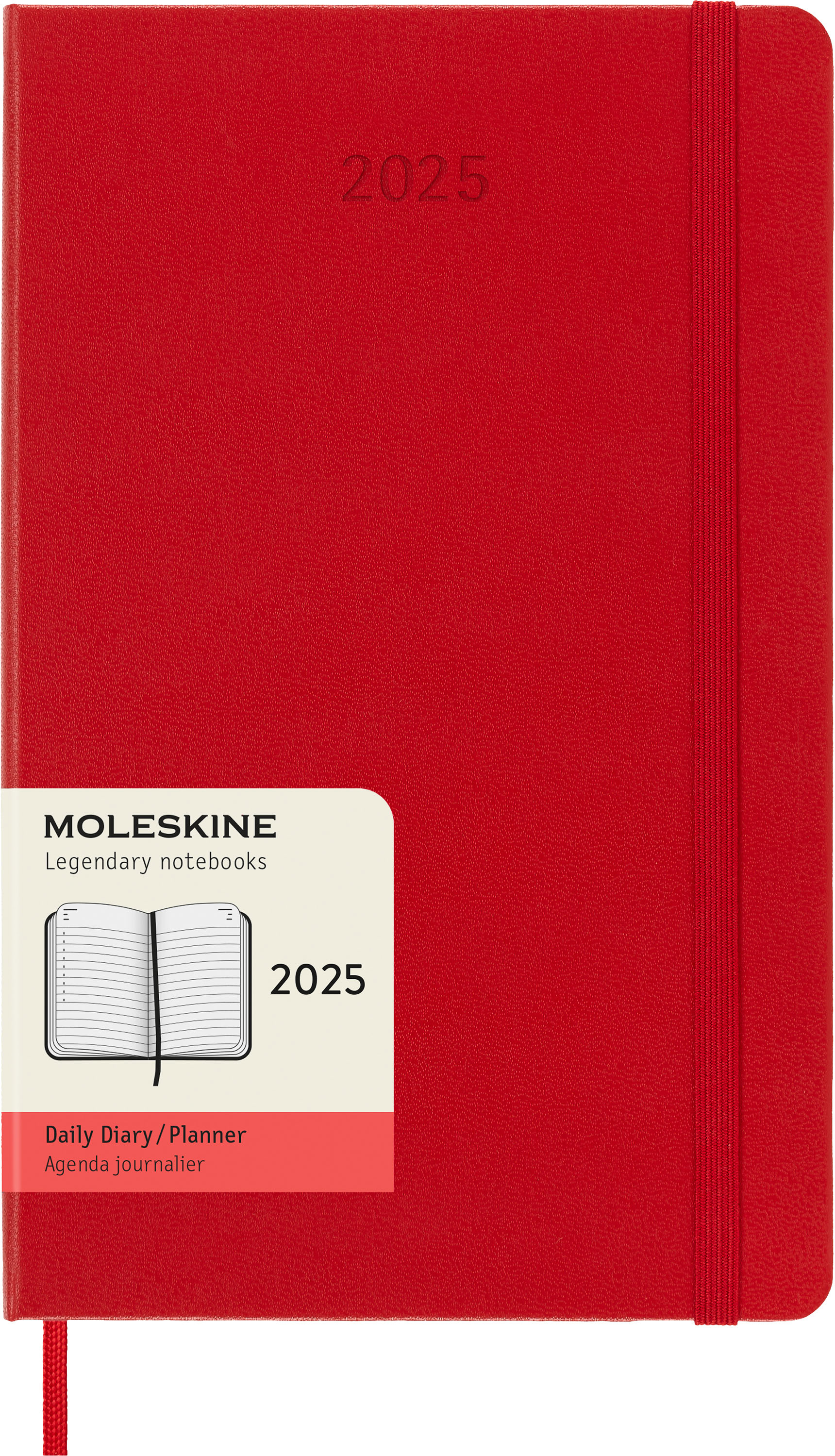 MOLESKINE Agenda Classic Large 2025 056999270148 1J/1P r. écarlate HC 13x21cm