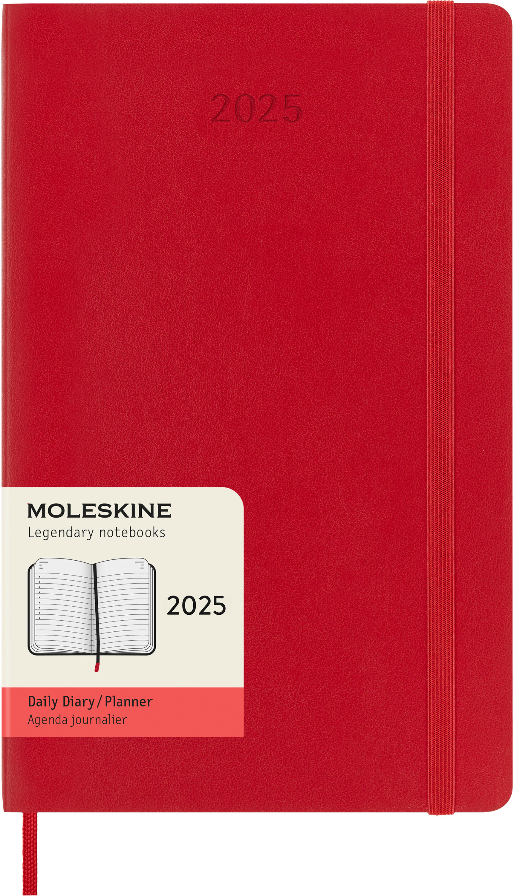 MOLESKINE Agenda Classic Large 2025 056999270179 1J/1P r. écarlate SC 13x21cm
