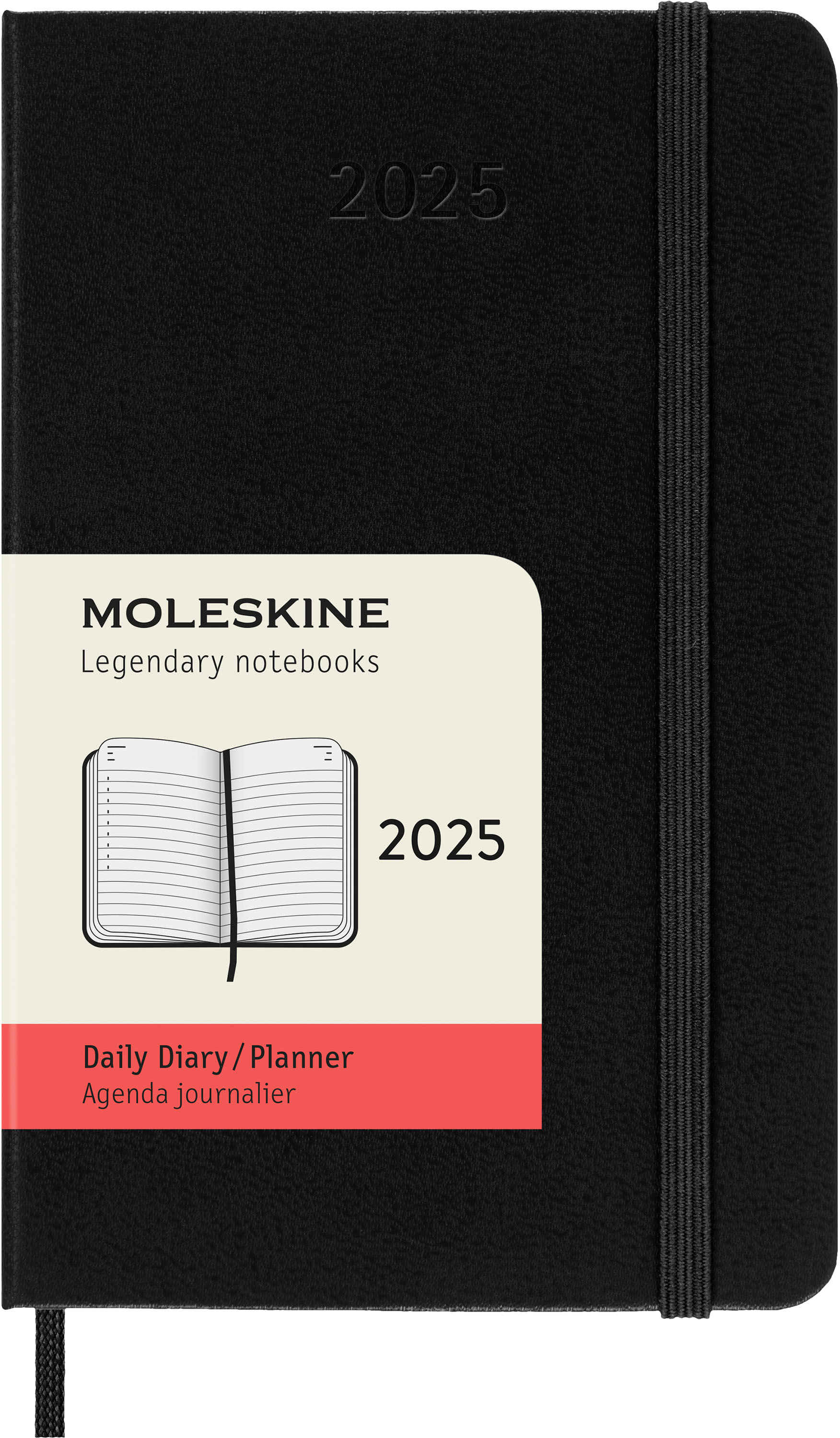 MOLESKINE Agenda Classic Pocket 2025 056999270193 1J/1P noir HC 9x14cm