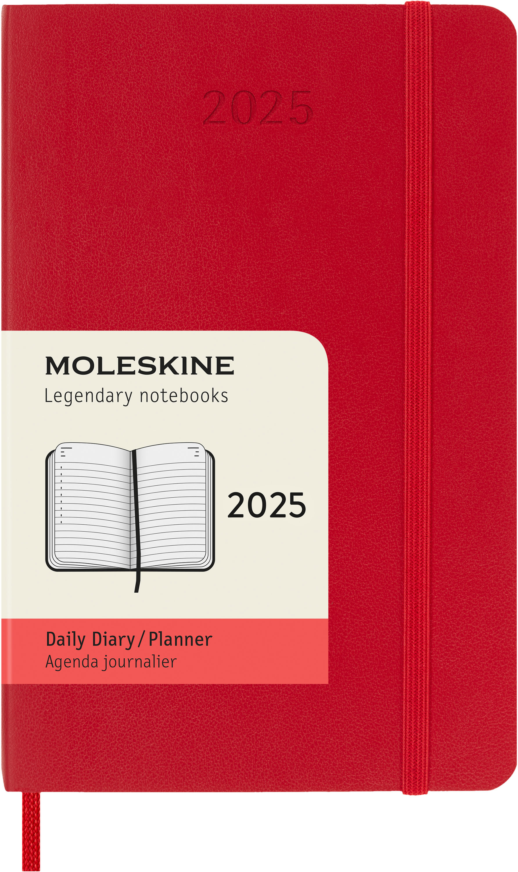 MOLESKINE Agenda Classic Pocket 2025 056999270230 1J/1P r. écarlate SC 9x14cm