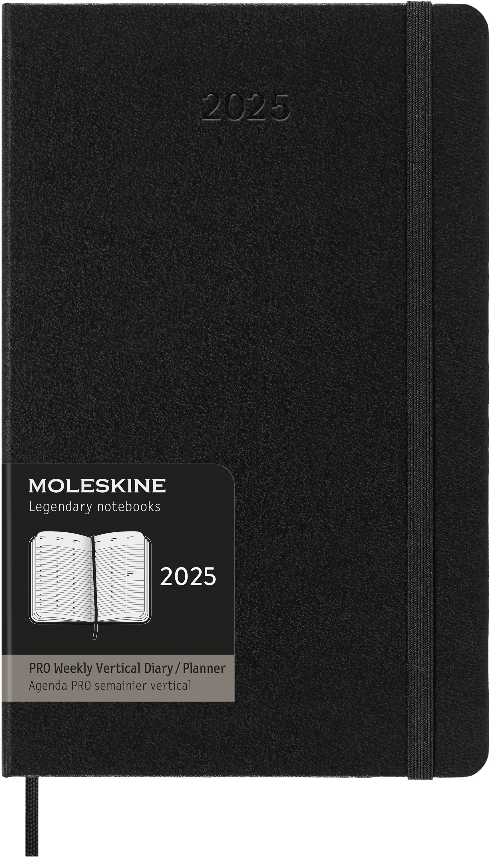 MOLESKINE Agenda Pro Large 2025 056999270247 1S/2P noir HC 13x21cm