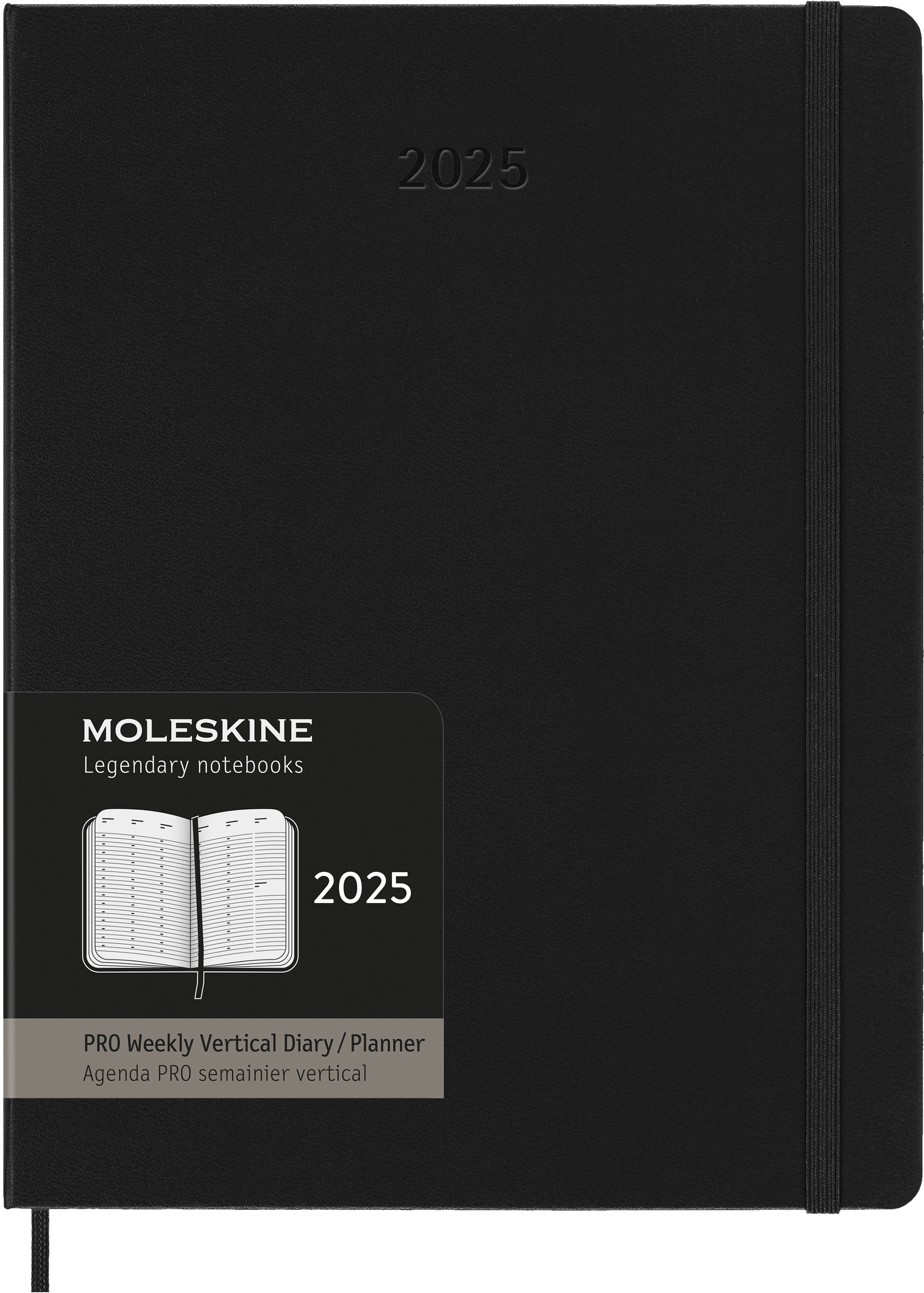 MOLESKINE Agenda Pro X-Large 2025 056999270254 1S/2P noir HC 19x25cm