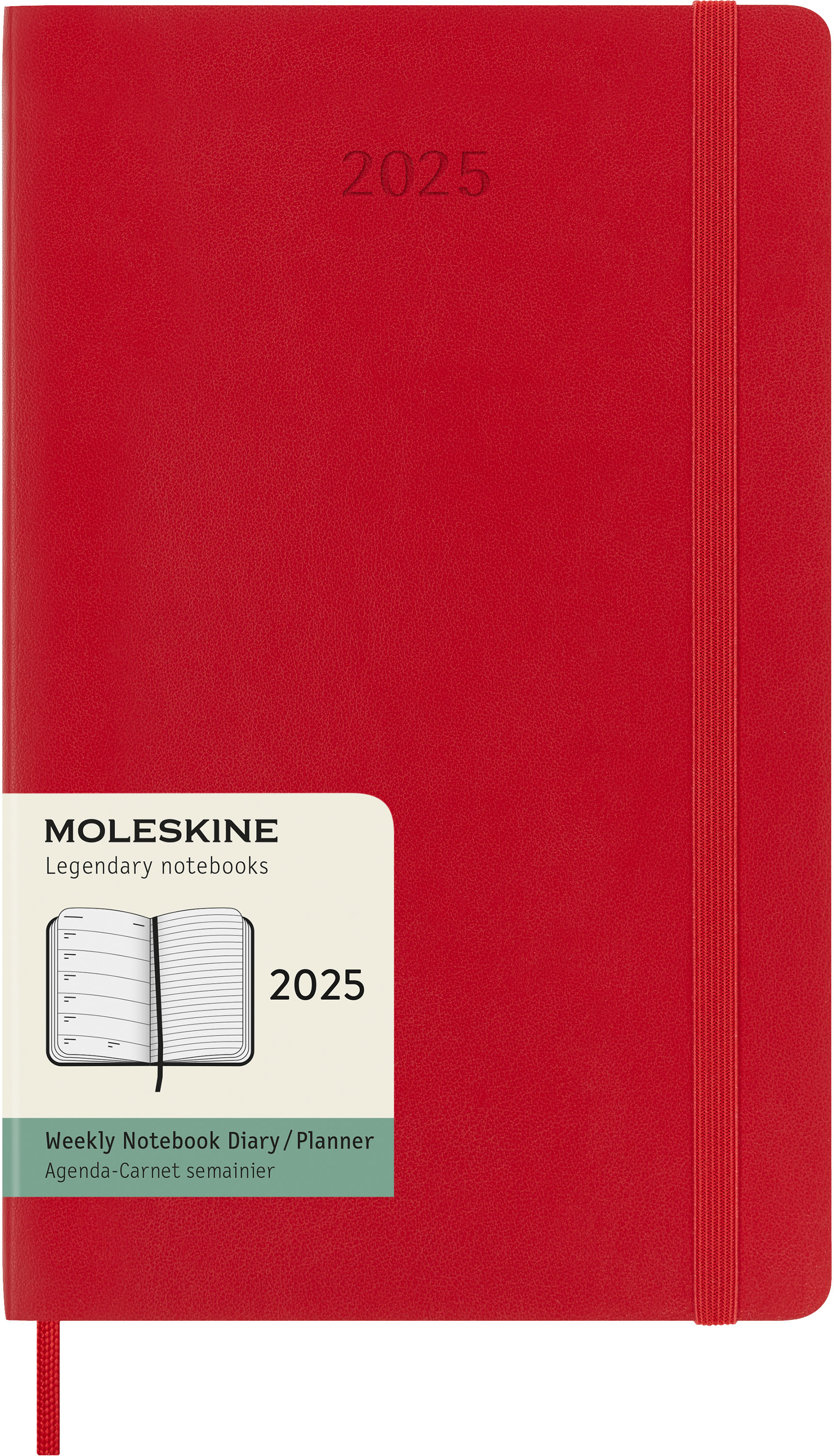 MOLESKINE Agenda Classic Large 2025 056999270322 1S/1P r. écarlate SC 13x21cm