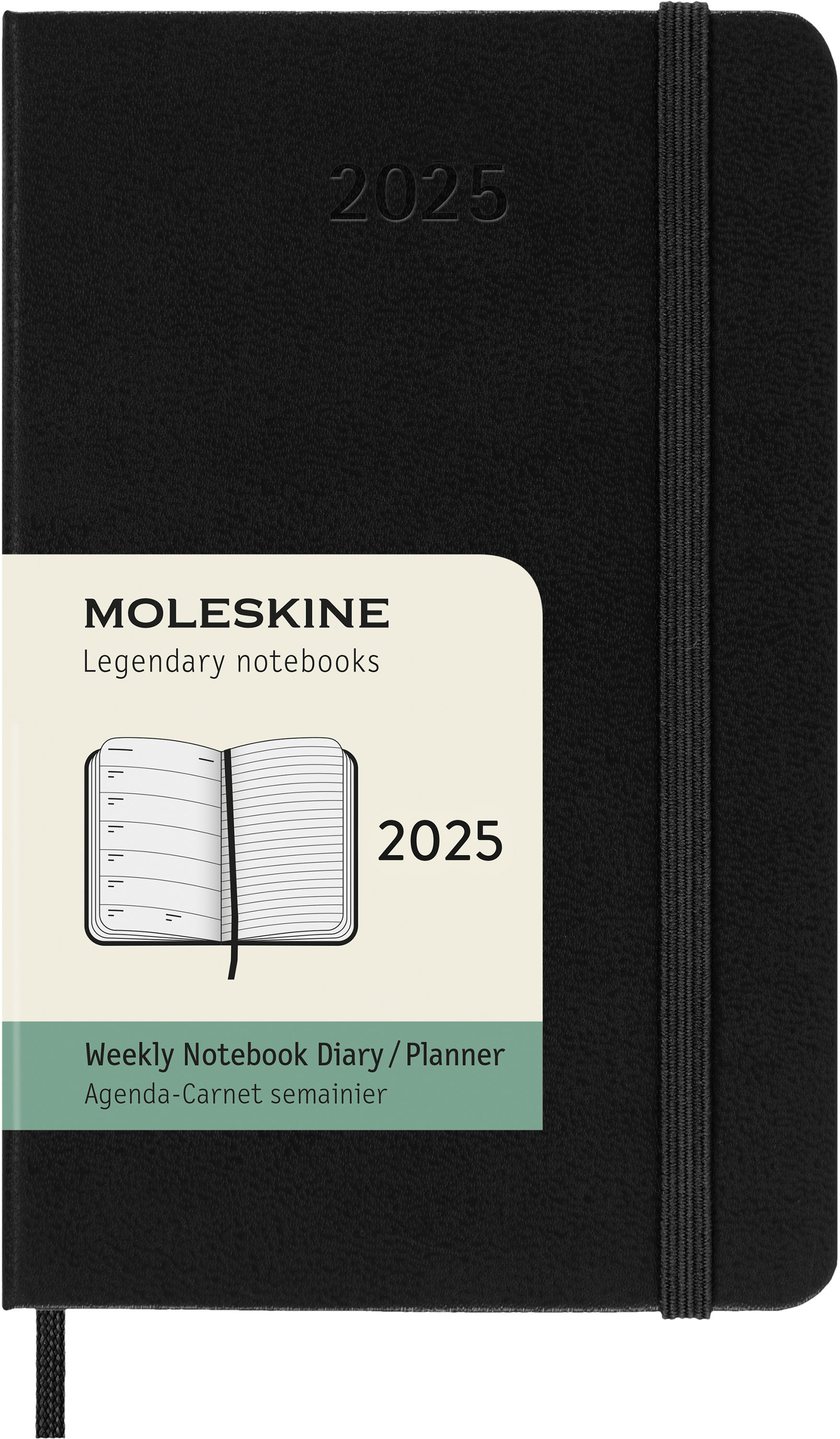 MOLESKINE Agenda Classic Pocket 2025 056999270346 1S/1P noir HC 9x14cm