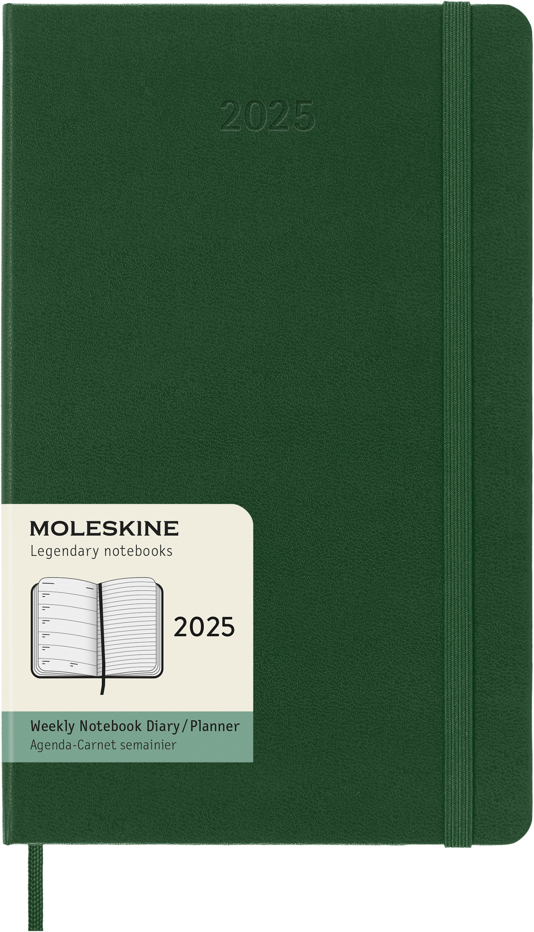 MOLESKINE Agenda Classic Large 2025 056999270711 1S/1P vert myrte HC 13x21cm