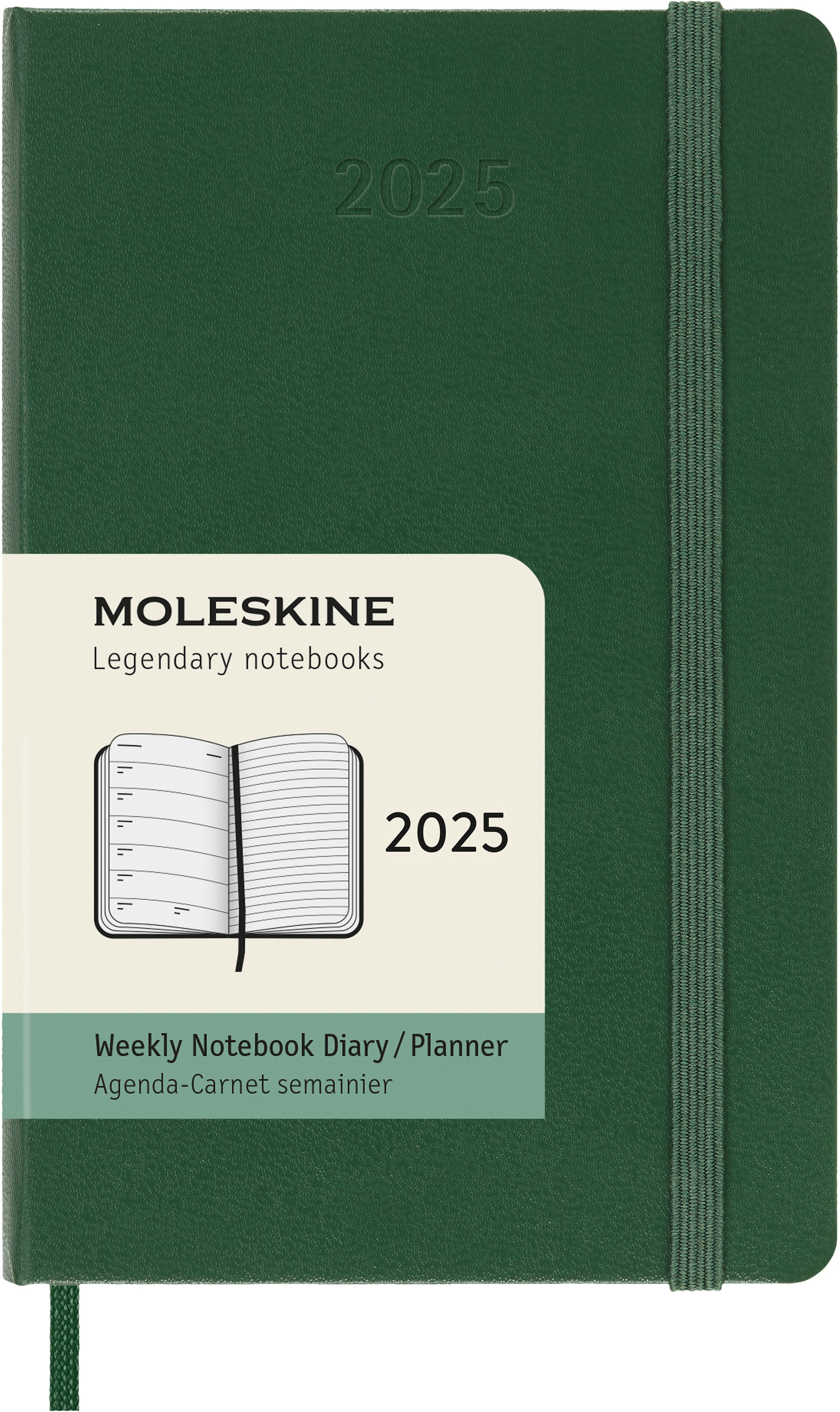 MOLESKINE Agenda Classic Pocket 2025 056999270735 1S/1P vert myrte HC 9x14cm