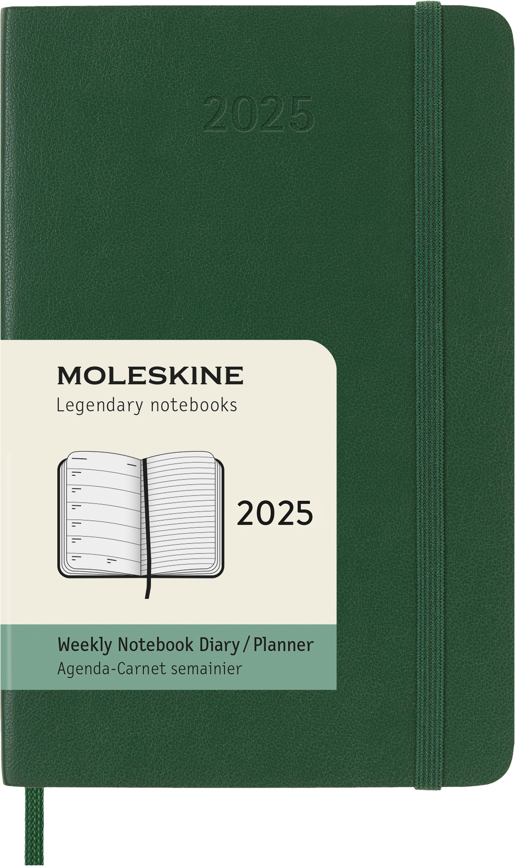 MOLESKINE Agenda Classic Pocket 2025 056999270742 1S/1P vert myrte SC 9x14cm 1S/1P vert myrte SC 9x1