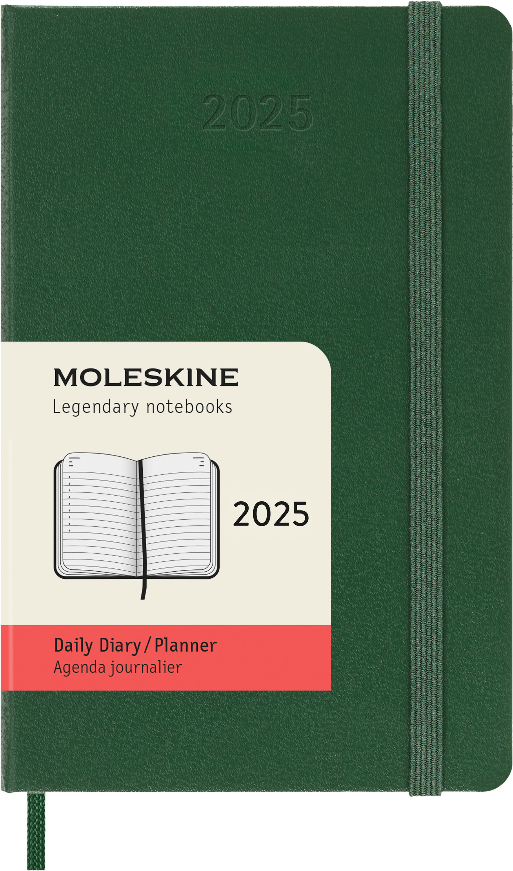 MOLESKINE Agenda Classic Pocket 2025 056999270759 1J/1P vert myrte HC 9x14cm