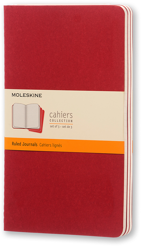 MOLESKINE Cahier A5 101-4 ligné, rouge 3 pcs.