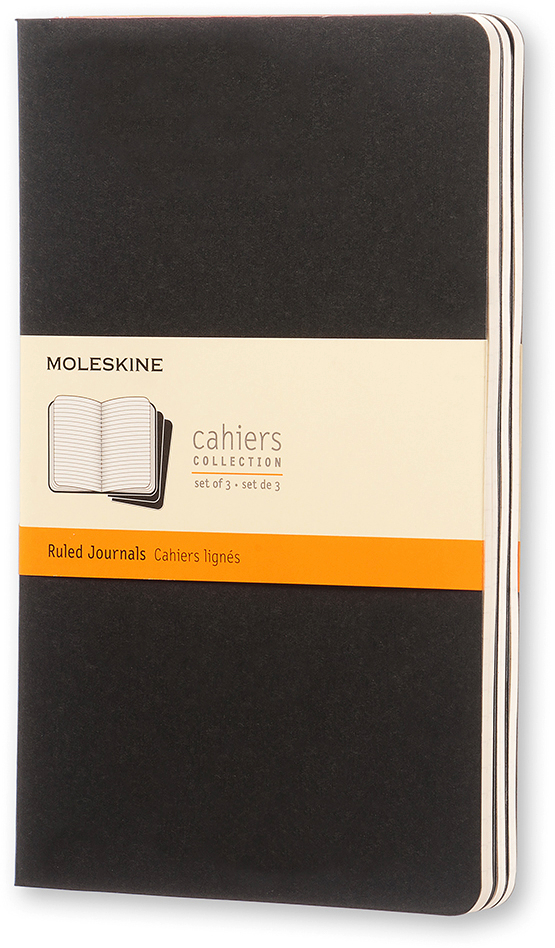 MOLESKINE Cahier A5 495-6 ligné, noir 3 pcs.