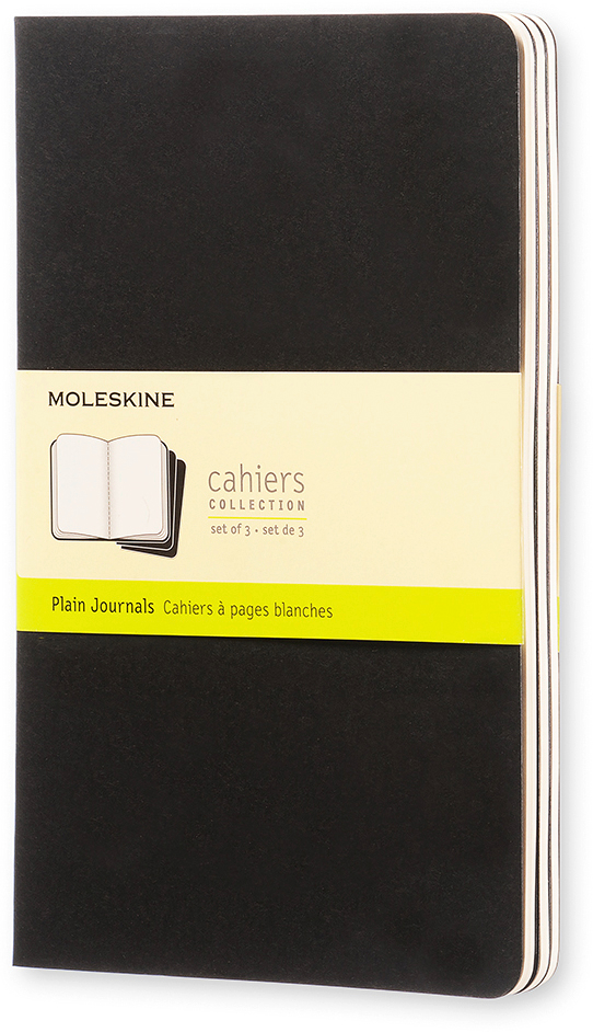 MOLESKINE Cahier A5 497-0 en blanc, noir 3 pcs. en blanc, noir 3 pcs.