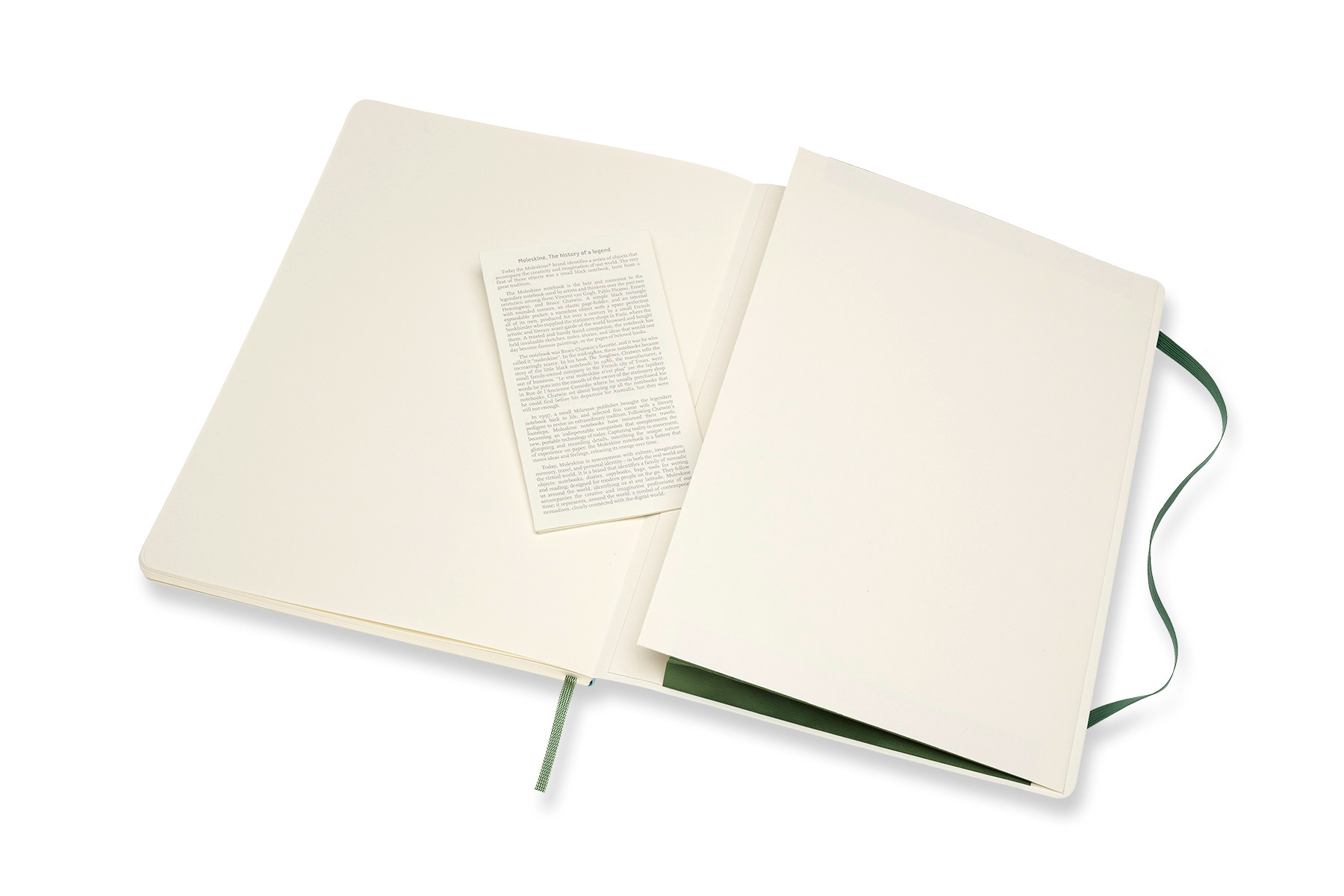 MOLESKINE Carnet XL SC 25x19cm 600066 en blanc, vert, 192 pages