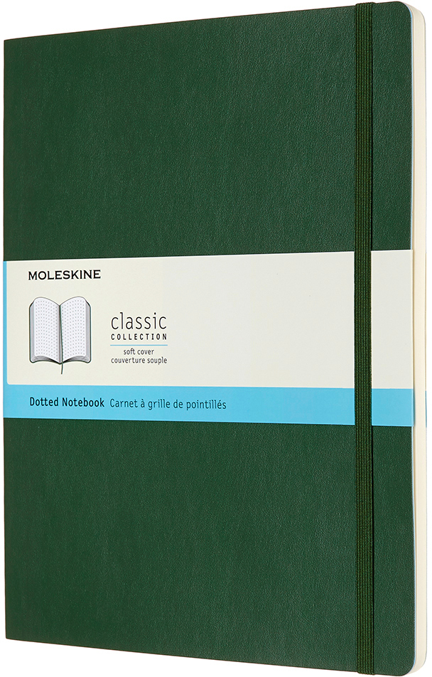 MOLESKINE Carnet XL SC 25x19cm 600080 pointé, vert, 192 pages