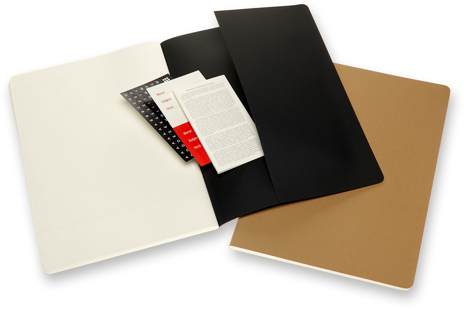 MOLESKINE Cahier carton A4 602534 ligné,noir/brun,160p. 2pcs.