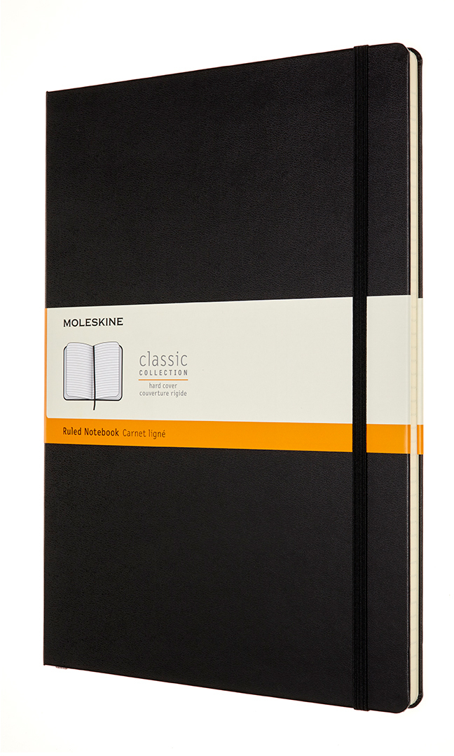MOLESKINE Carnet HC A4 602817 ligné, noir, 192 pages