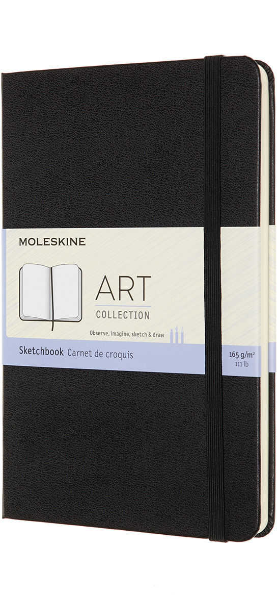 MOLESKINE Livre d'ésquisse 18.2x11.8cm 603098 Medium, noir, 88 pages