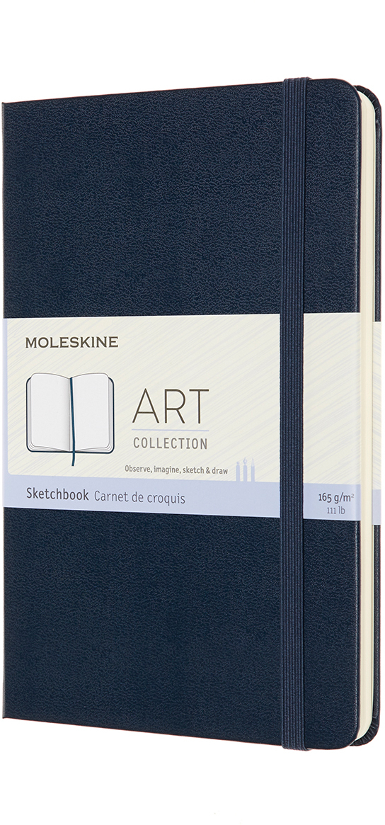 MOLESKINE Livre d'ésquisse 18.2x11.8cm 603104 Medium, saphir, 88 pages