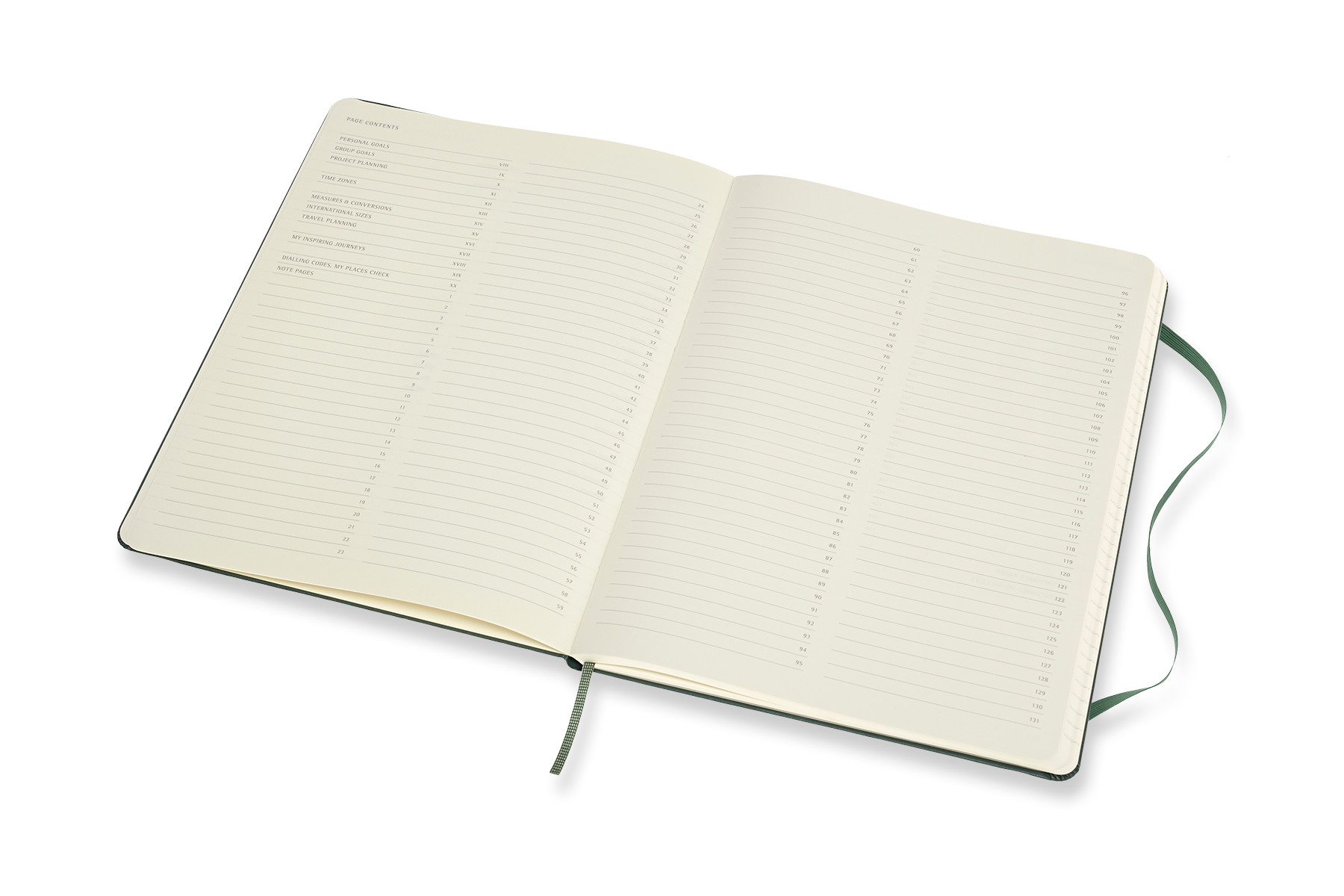 MOLESKINE Carnet 25x1,5x19cm 620817 vert, 192 pages