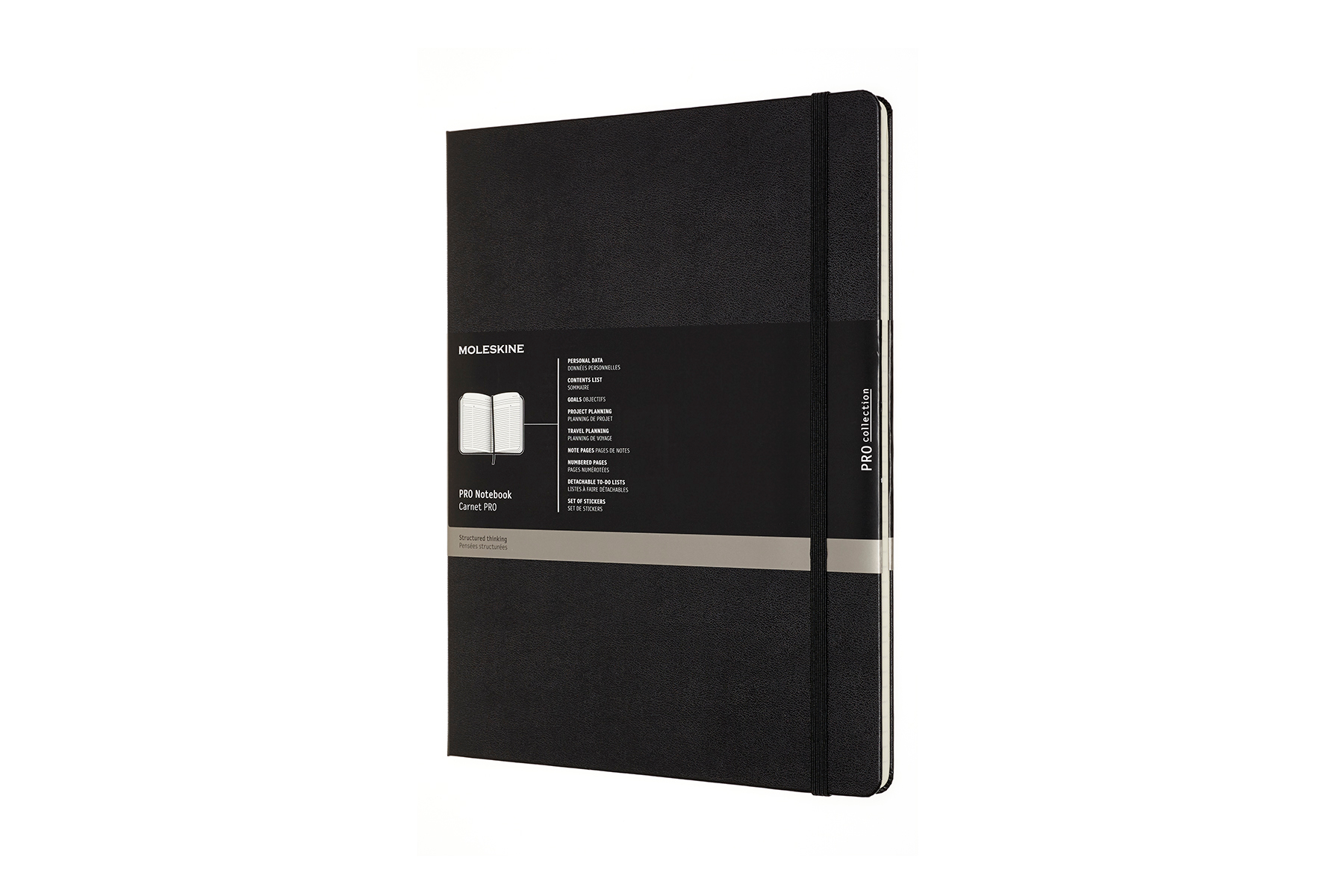 MOLESKINE Carnet 27,9x21,6cm 620855 noir, 192 pages noir, 192 pages