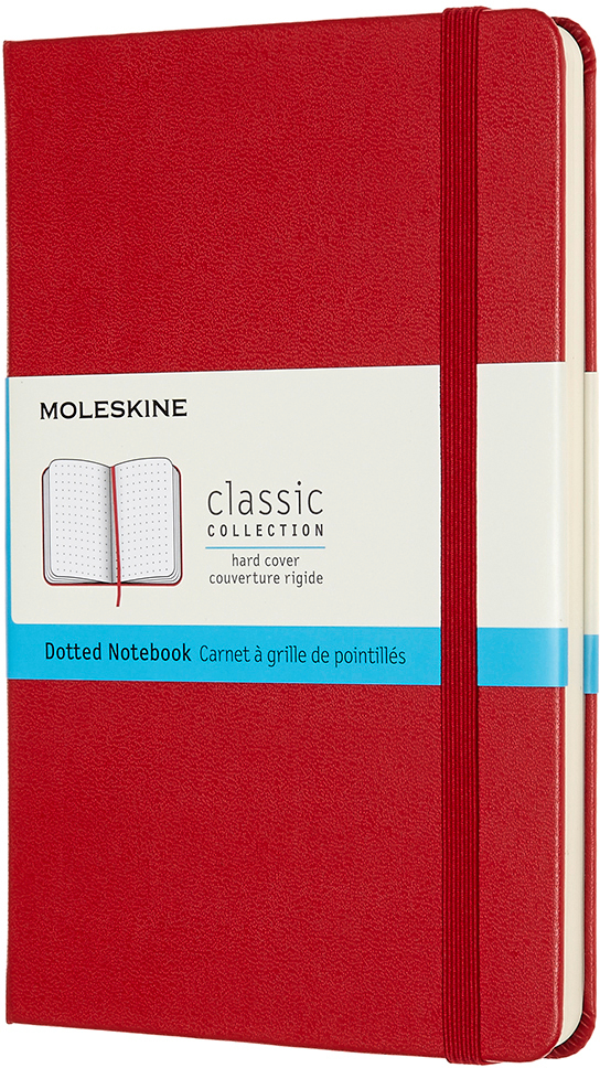 MOLESKINE Carnet Medium HC 18,2x11,8cm 626659 pointé, scarlet, 208 pages
