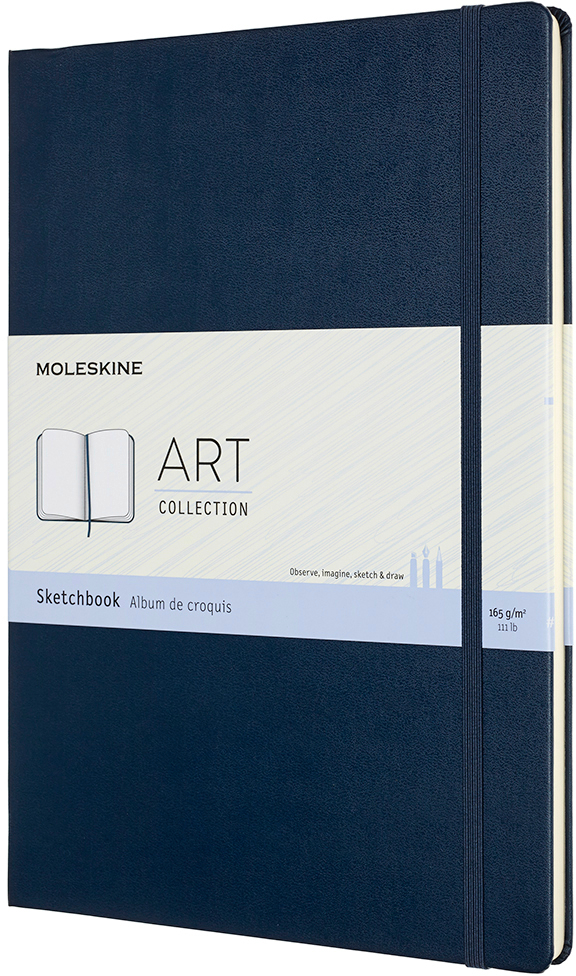 MOLESKINE Livre d'ésquisse HC A4 626727 en blanc, saphire, 96 pages
