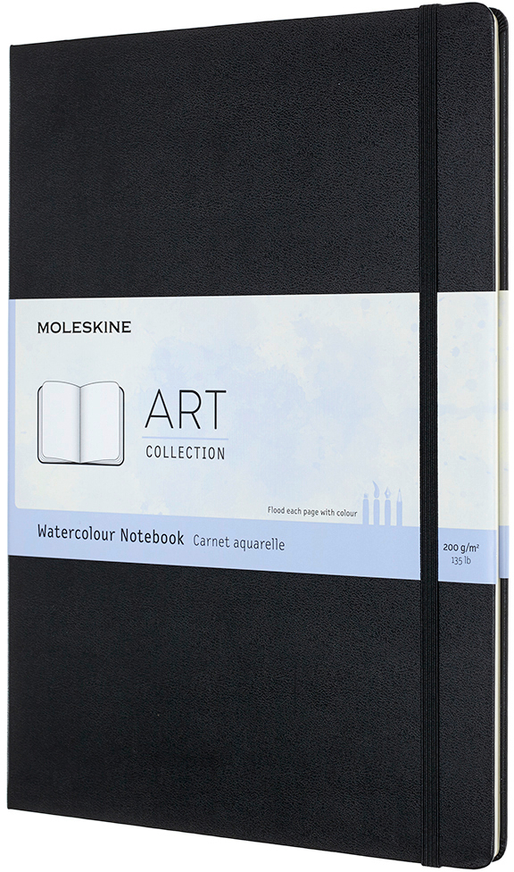 MOLESKINE Carnet aquarelle HC A4 626758 noir, 60 pages