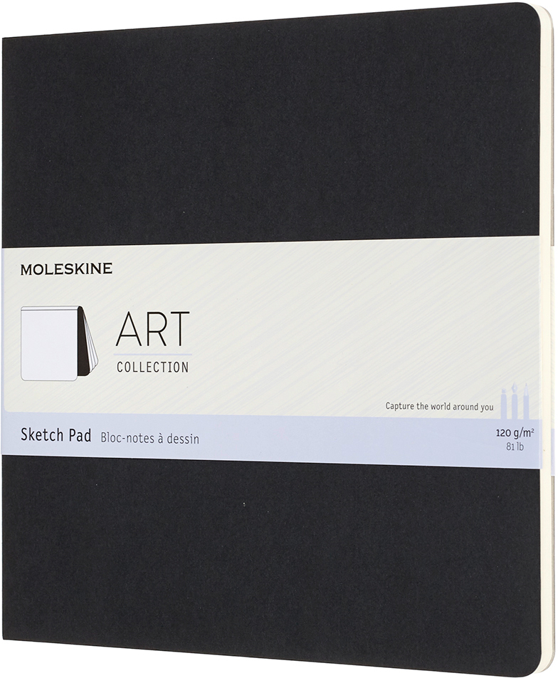 MOLESKINE Bloc d'ésquisse Square 19x19cm 626833 noir, 48 pages