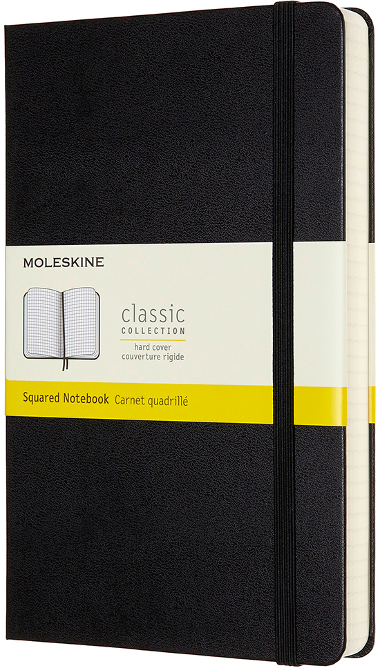 MOLESKINE Carnet HC L/A5 628011 quadrillé, noir, 400 pages