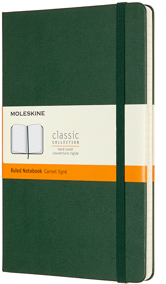 MOLESKINE Carnet HC L/A5 629063 lingé, vert, 240 pages lingé, vert, 240 pages