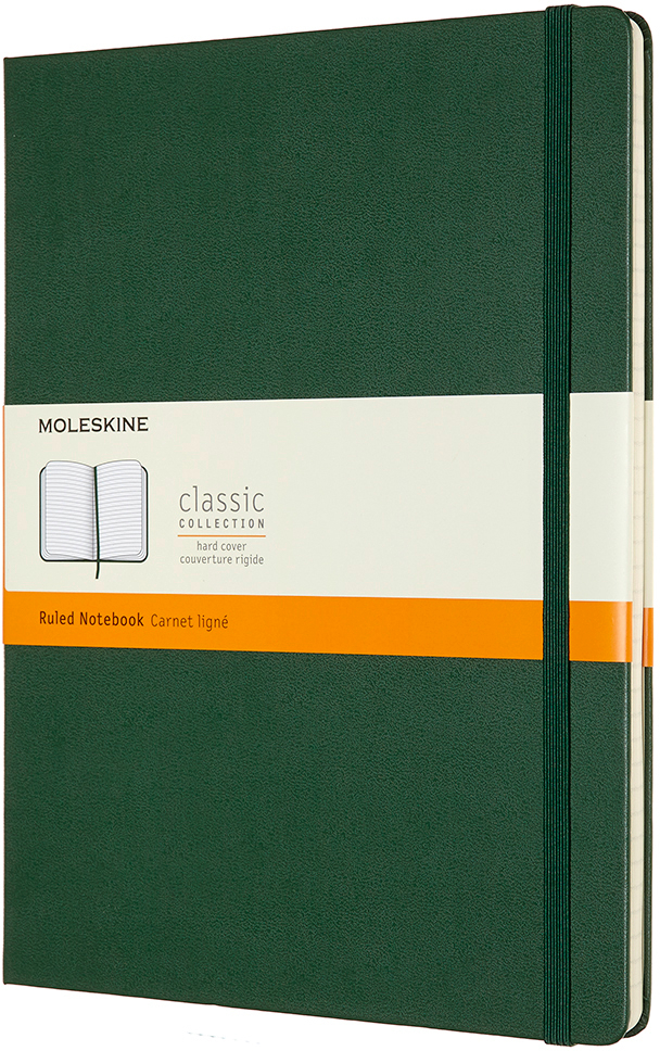 MOLESKINE Carnet XL HC 25x19cm 629100 lingé, vert, 192 pages