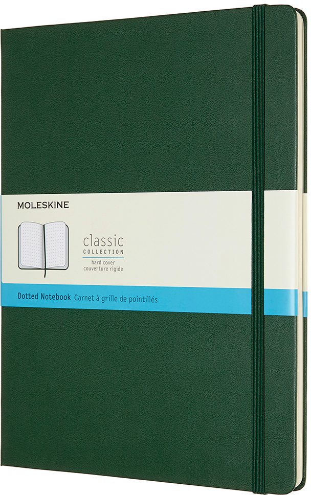 MOLESKINE Notizbuch XL HC 25x19cm 629131 gepunktet, myrtengrün, 192 S.