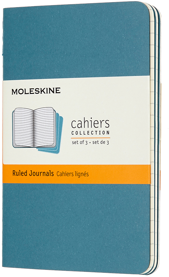 MOLESKINE Carnet carton 3x P/A6 629582 lingé, vivid bleu, 64 pages