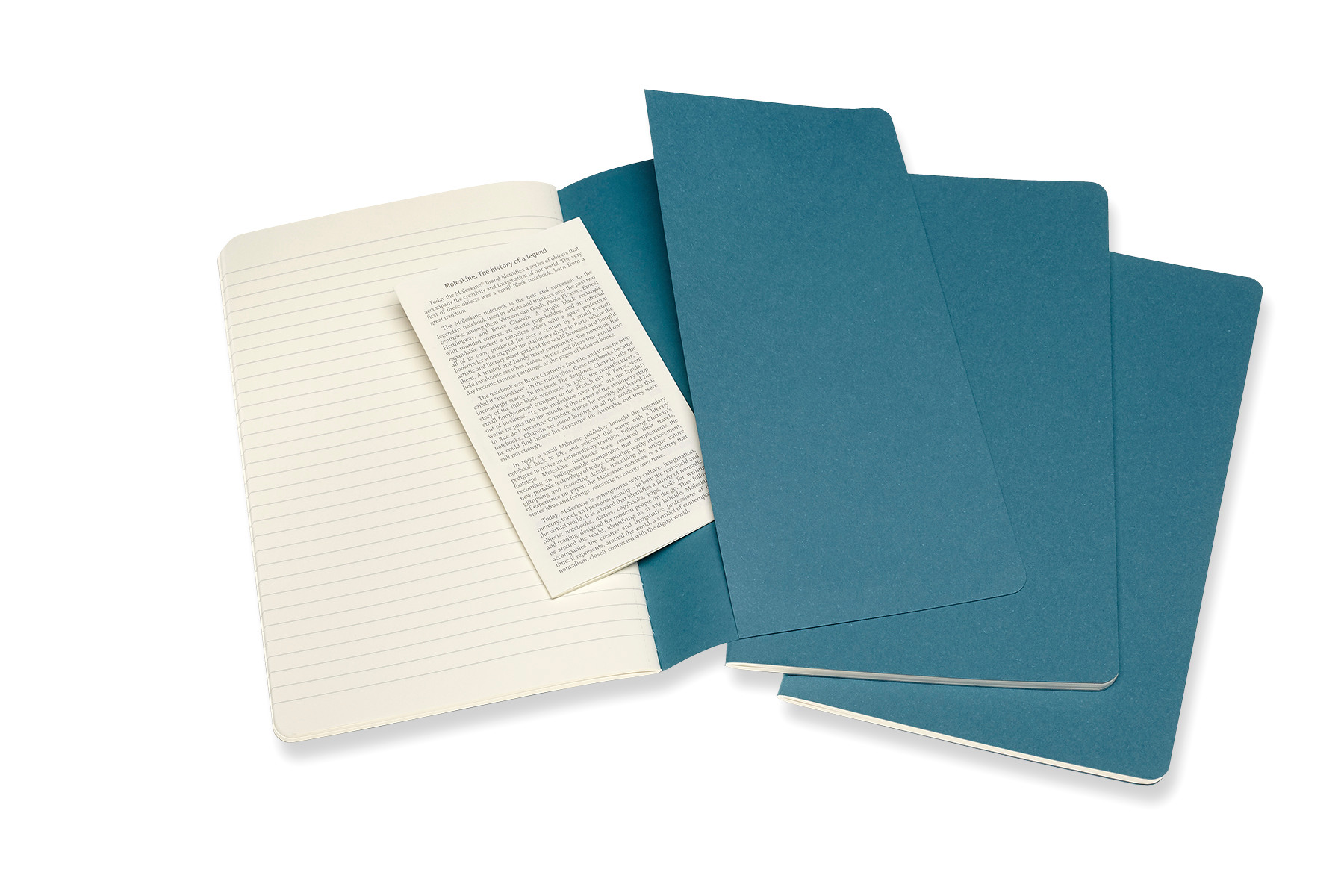 MOLESKINE Carnet carton 3x L/A5 629599 lingé, vivid bleu, 80 pages
