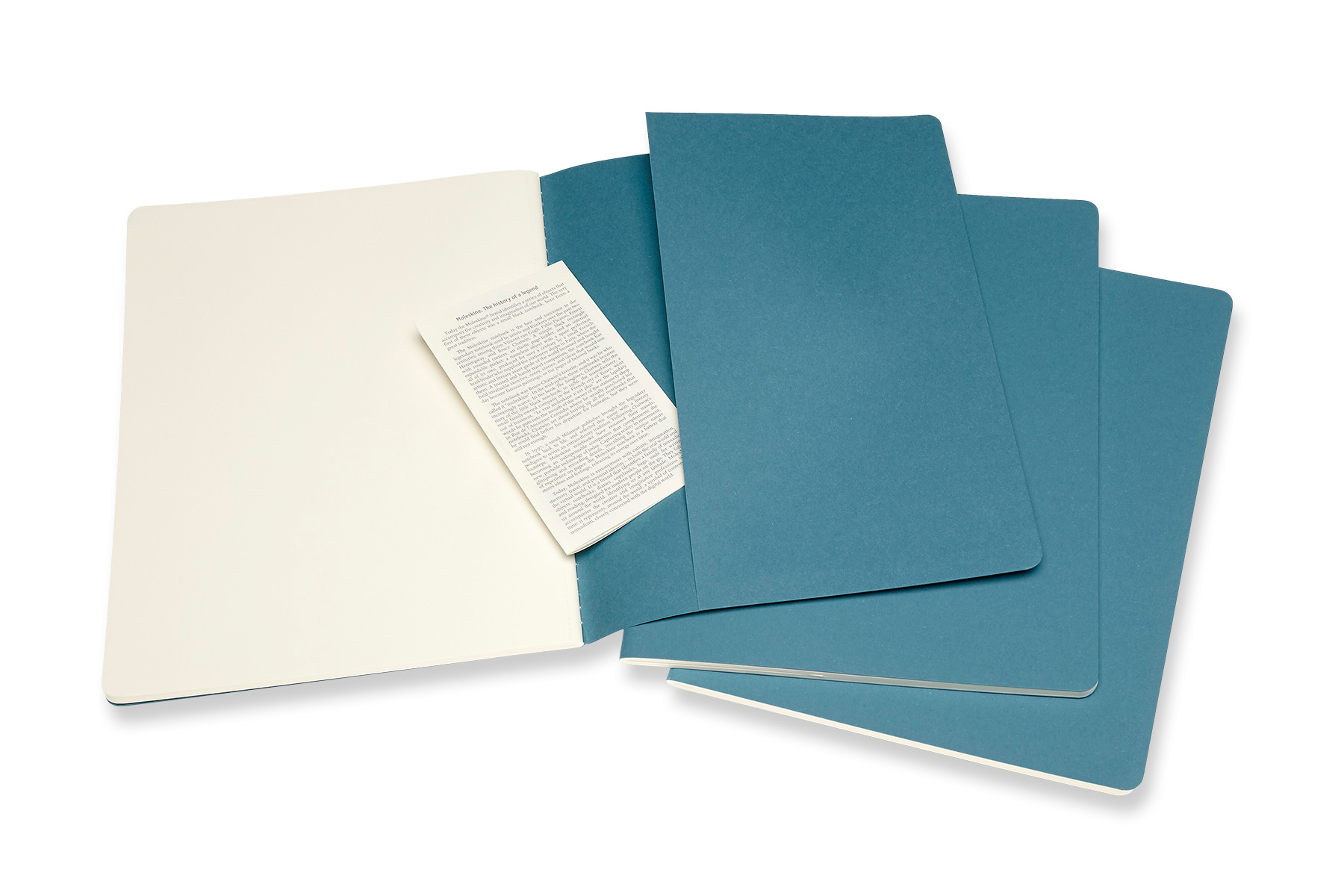 MOLESKINE CahierxL 3x 25x19cm 629636 en blanc,vivid bleu,120 pages