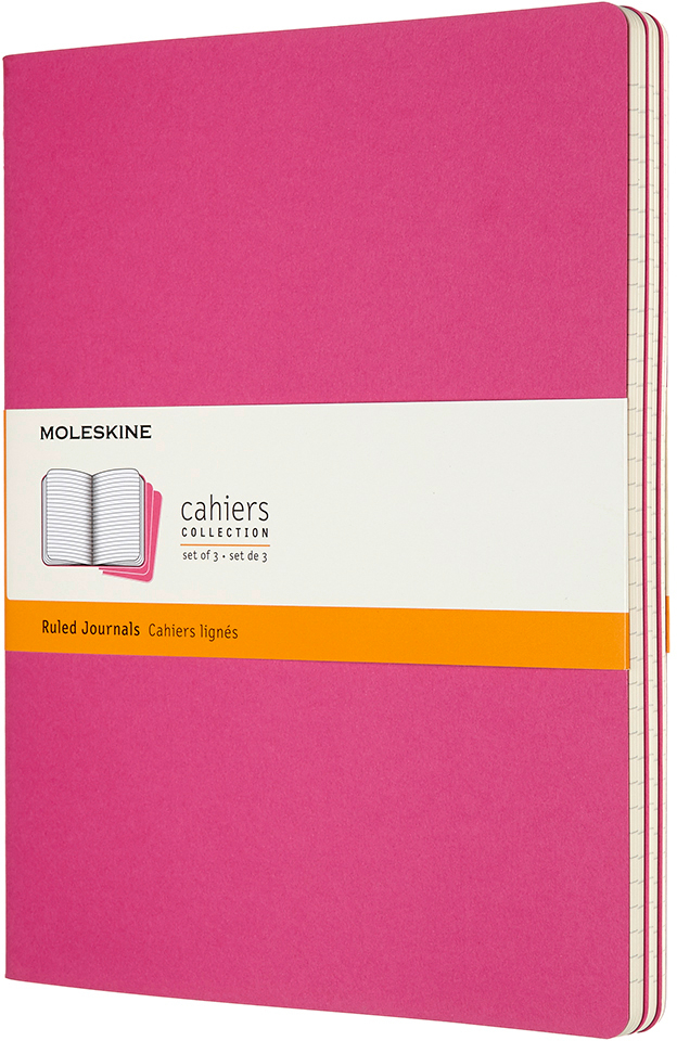 MOLESKINE CahierxL 3x 25x19cm 629667 lingé, pink, 120 pages